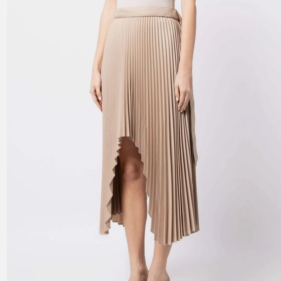 Rokh arch pleated midi skirt